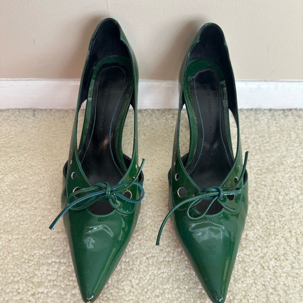 Patent Leather Green Women's Shoes: Juan Antonio Lopez